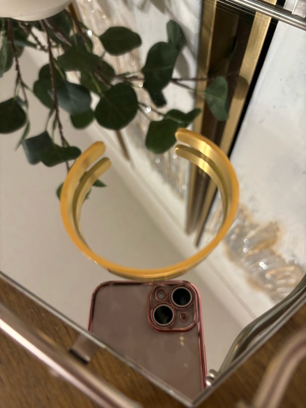 Adornia Gold Open Cuff Bracelet - Minimal Sculpted Design
